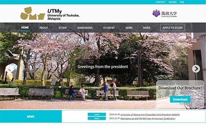 University of Tsukuba, Malaysia Website Opens