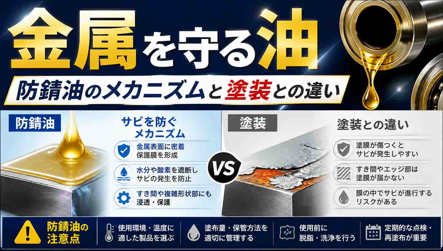 金属を守る油｜防錆油のメカニズムと塗装との違い
